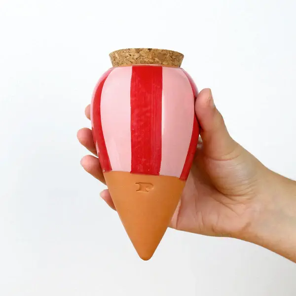 Pépin - Olla - Rayé Rose et Rouge - face recto